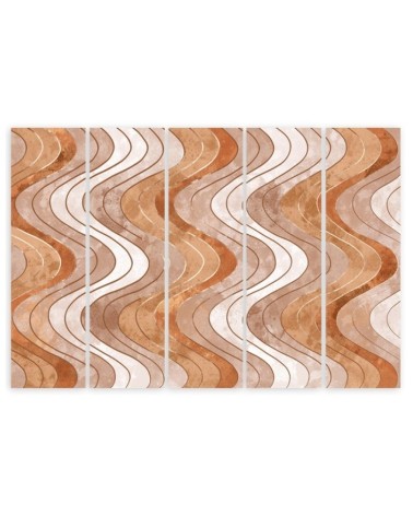 Leinwandbild - Vertikale wellige Linien | Feeby