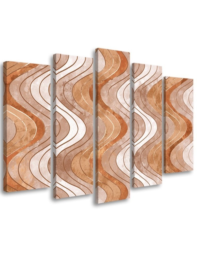 Leinwandbild - Vertikale wellige Linien | Feeby