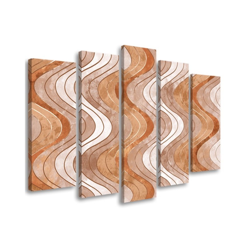 Leinwandbild - Vertikale wellige Linien | Feeby