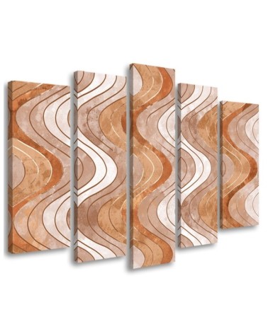 Modern decorative painting - Vertical wavy lines | FEEBY