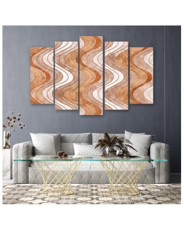 Leinwandbild - Vertikale wellige Linien | Feeby