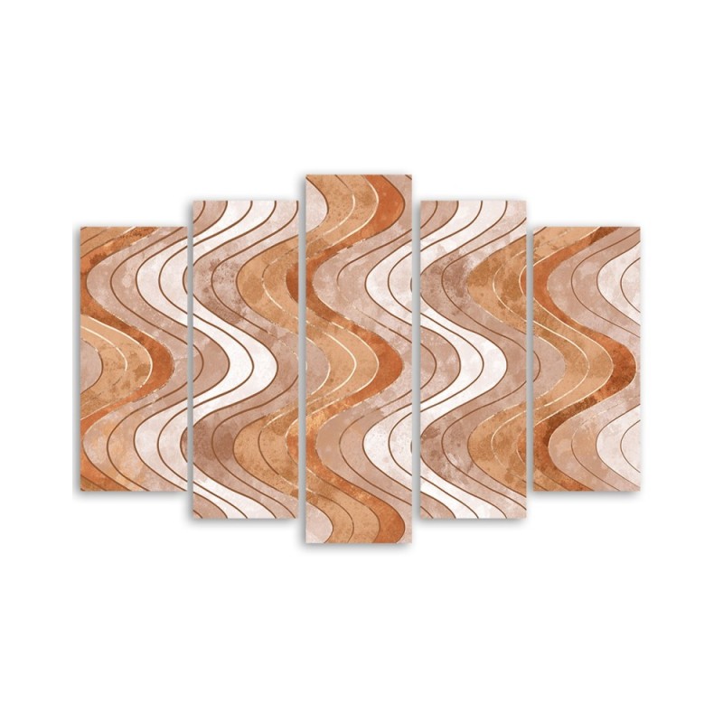 Leinwandbild - Vertikale wellige Linien | Feeby