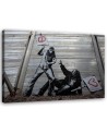 Teenage Canvas painting - Banksy room fight with love mural | FEEBY