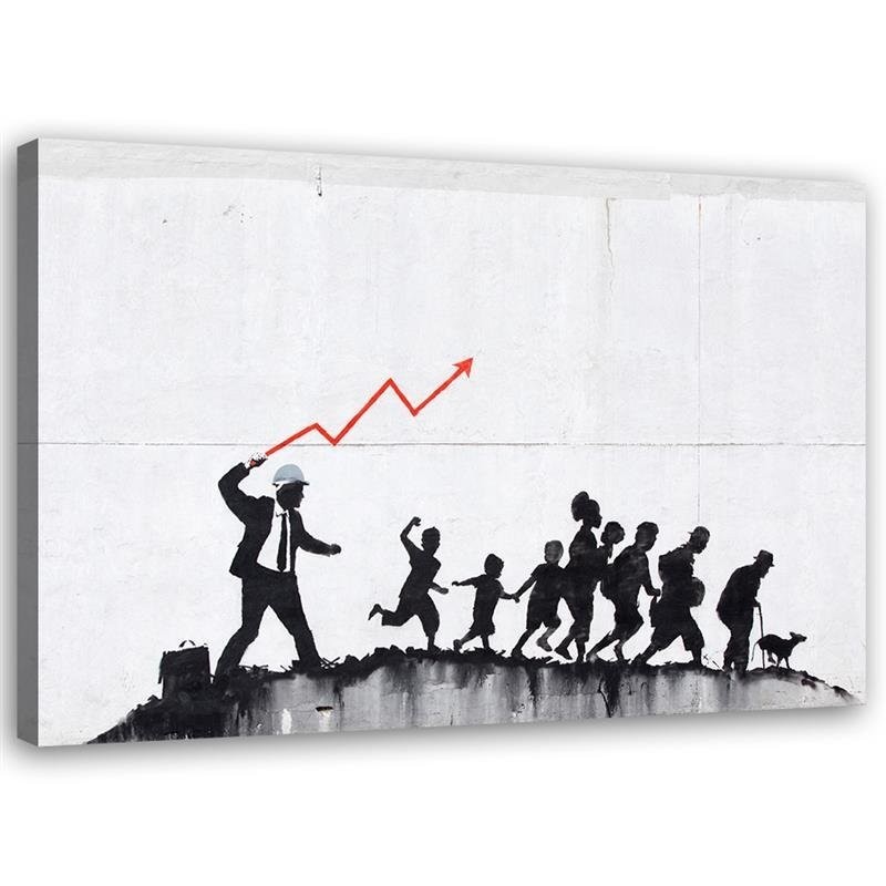 Obraz na płótnie do pokoju nastolatka - Banksy Ekomoniczna polityka