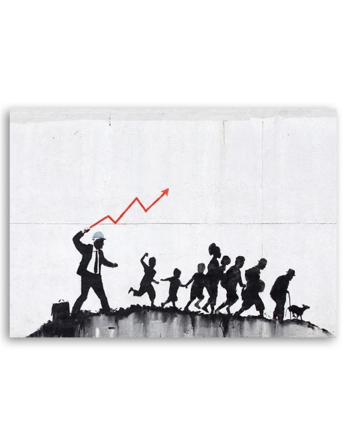 Obraz na płótnie do pokoju nastolatka - Banksy Ekomoniczna polityka