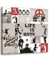 Obraz młodzieżowy - Banksy kolaż Street Art