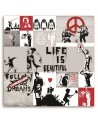 Obraz młodzieżowy - Banksy kolaż Street Art