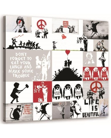 Obraz do pokoju młodzieżowego - Mural Banksy Street Art