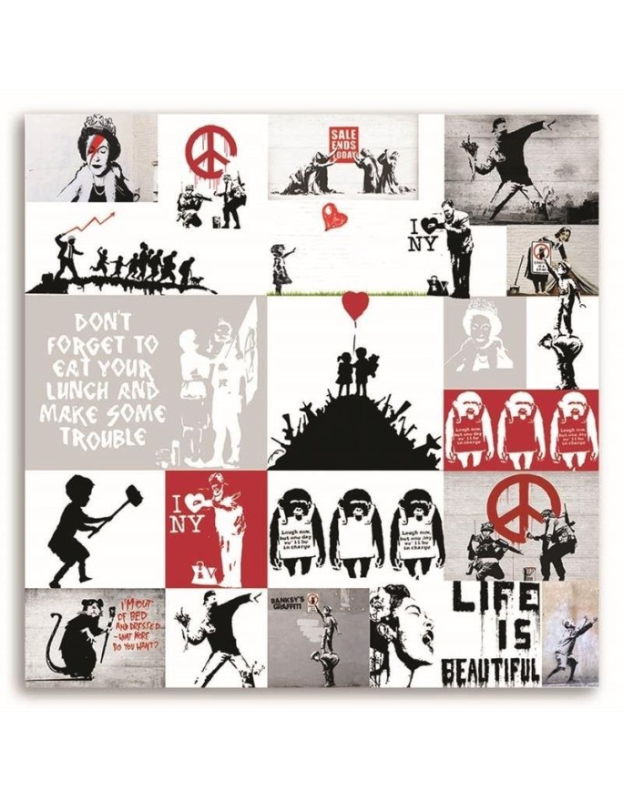 Obraz do pokoju młodzieżowego - Mural Banksy Street Art