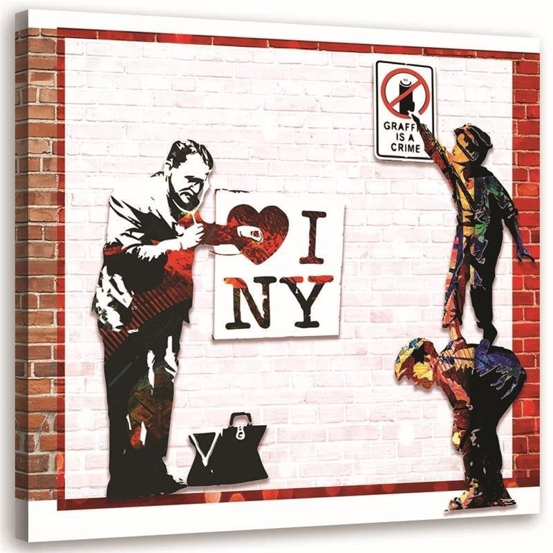 Nowoczesny obraz na ścianę - Banksy I love New York
