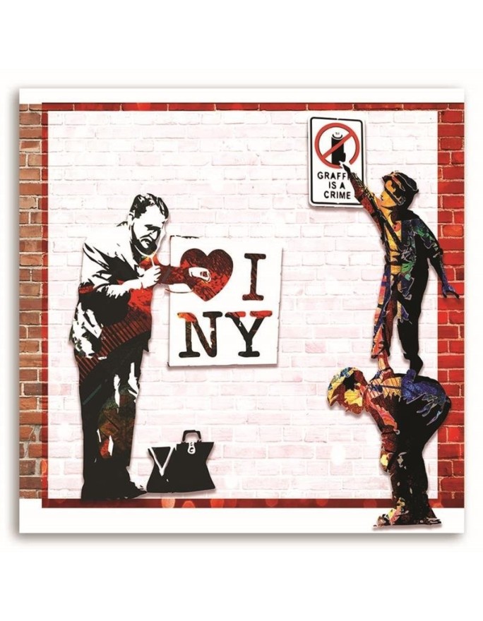 Nowoczesny obraz na ścianę - Banksy I love New York