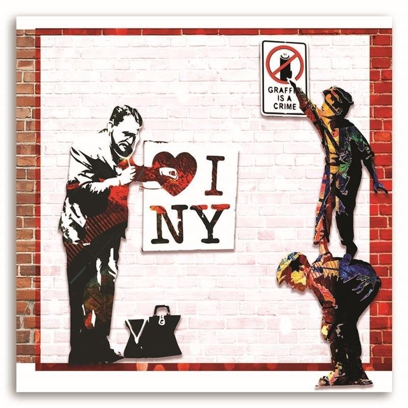 Bild auf Leinwand - Banksy - Ich liebe New York | Feeby