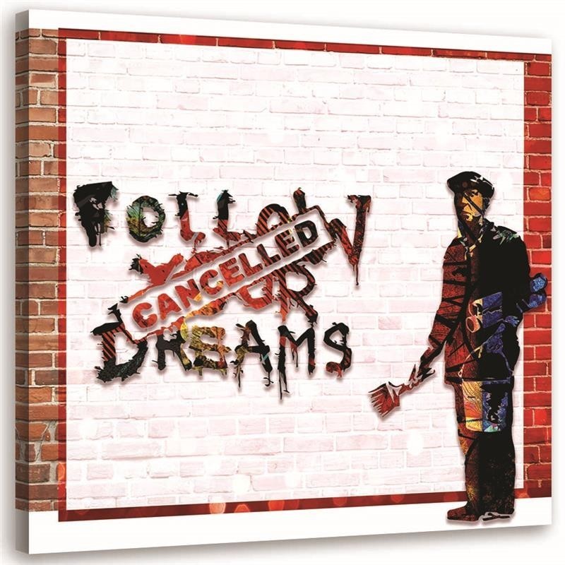 Canvas prints for teenager - Banksy Cancelled Dreams Street Art | FEEBY