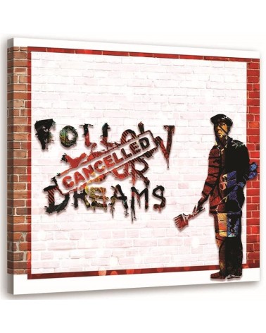 Canvas prints for teenager - Banksy Cancelled Dreams Street Art | FEEBY