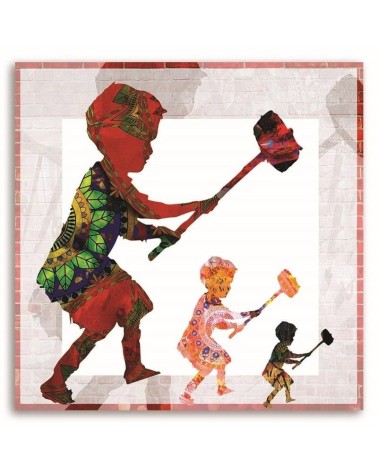 Bild auf Leinwand - Banksy Boy mit einem Hammer | Feeby