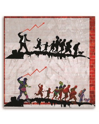 Leinwandbild modern - Banksy Ökonomische Politik | Feeby