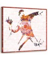 Youth Canvas painting - Banksy Hooligan with a bouquet of flowers | FEEBY