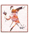 Youth Canvas painting - Banksy Hooligan with a bouquet of flowers | FEEBY