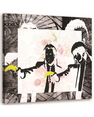 Leinwandbild - Banksy-Gangster Affen mit Bananen | Feeby