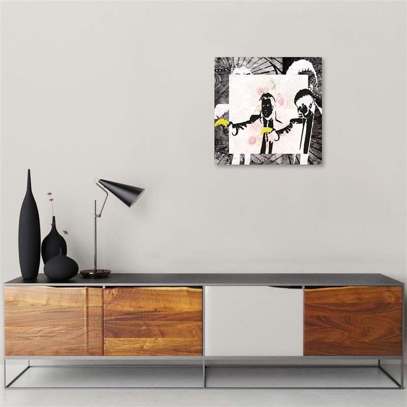 Leinwandbild - Banksy-Gangster Affen mit Bananen | Feeby