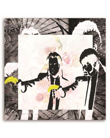 Leinwandbild - Banksy-Gangster Affen mit Bananen | Feeby