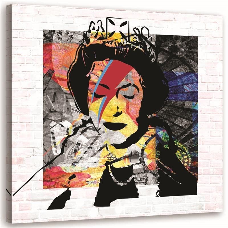 Obraz na ściane do pokoju młodzieżowego - Banksy Królowa Anglii