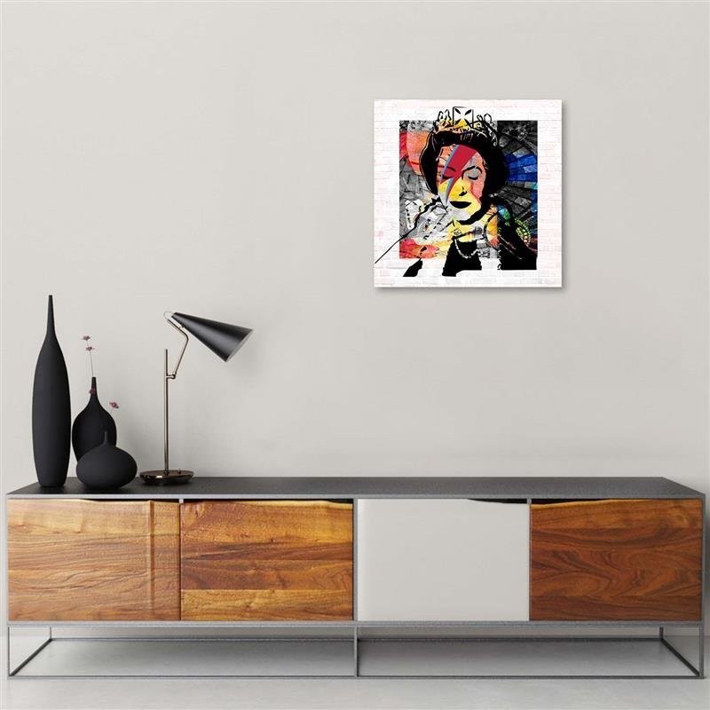 Wandbild für Wohnzimmer - Banksy Königin von England | Feeby