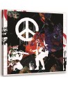 Modern Canvas painting for a room - Banksy Soldiers and peace sign | FEEBY
