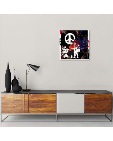 Bild - Banksy Soldaten und gemaltes Friedenszeichen | Feeby