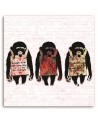 Banksy małpy - obrazy młodzieżowe do pokoju na ścianę