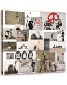 Banksy obrazy na płótnie - Mural Kolaż Street Art