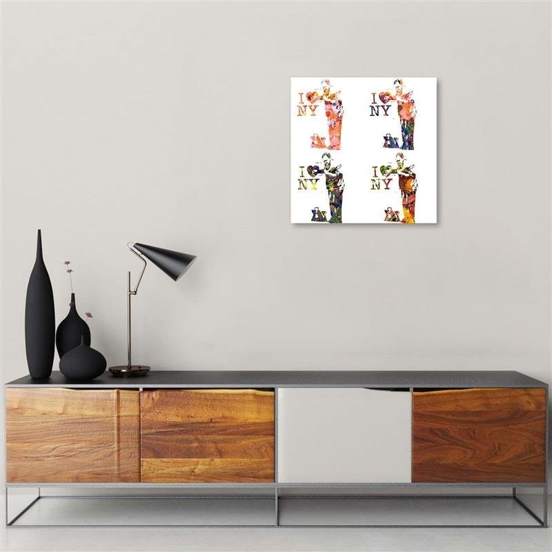 Leinwandbild - Banksy I love New York Wandbild Collage | Feeby