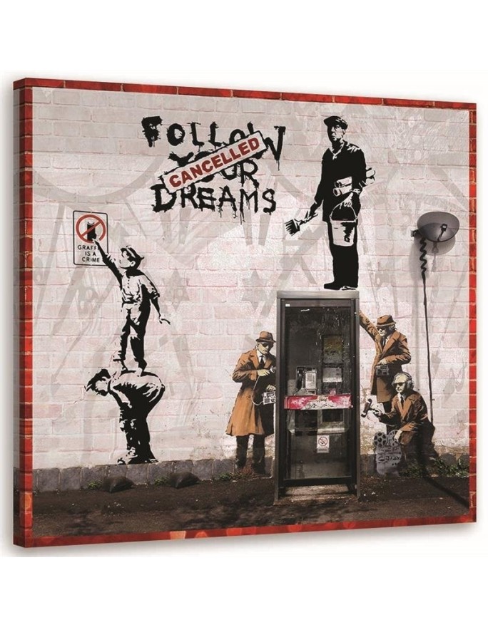 Banksy Dreams - Obraz graffiti dla młodzieży do pokoju