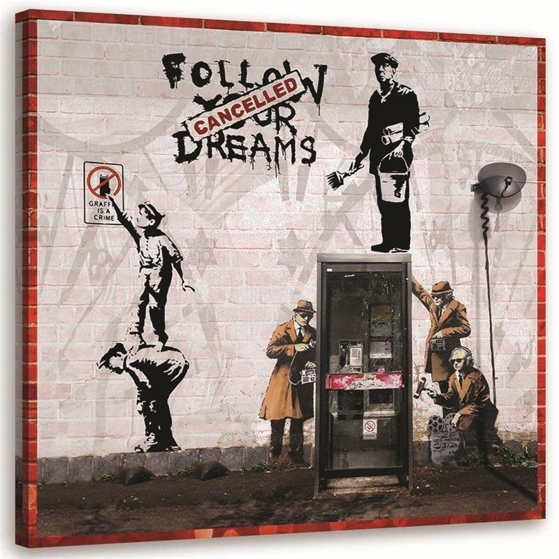 Banksy Dreams - Obraz graffiti dla młodzieży do pokoju