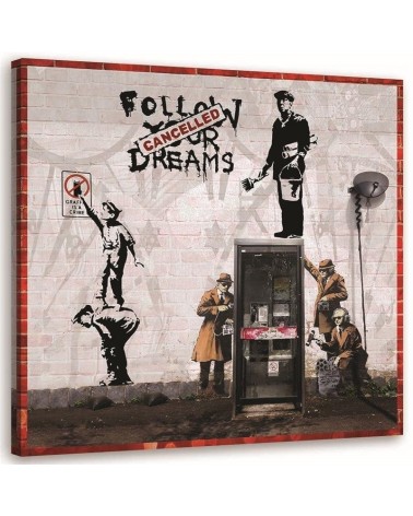 Banksy Dreams - Obraz graffiti dla młodzieży do pokoju