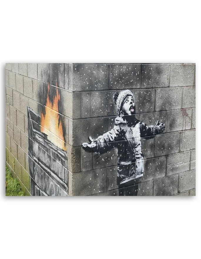 Obraz nowoczesny - Chłopiec Port Talbot mural Banksy