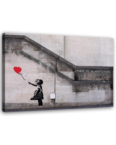 Leinwandbild - Banksy Fototapete Mädchen mit Luftballon | Feeby