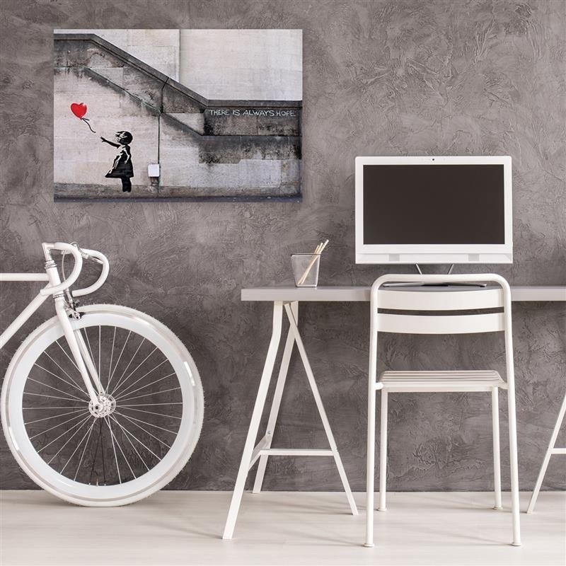 Leinwandbild - Banksy Fototapete Mädchen mit Luftballon | Feeby