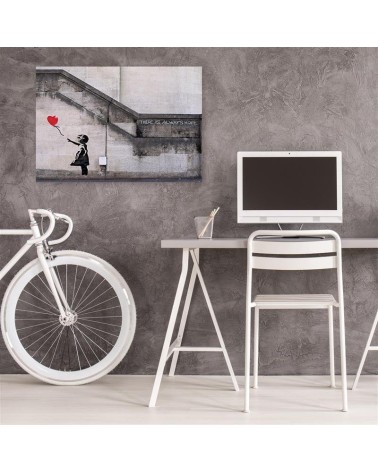 Leinwandbild - Banksy Fototapete Mädchen mit Luftballon | Feeby