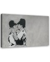 Obraz nowoczesny do pokoju - Całujący się policjanci mural Banksy