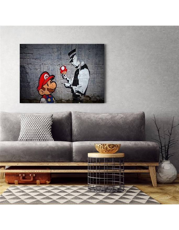Banksy obrazy na ścianę - Policjant i Super Mario