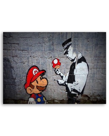 Leinwandbild - Polizist und Spielfigur | Feeby