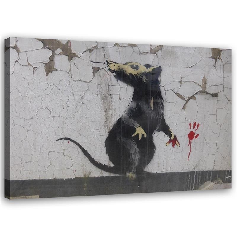 Obraz dla nastolatka do pokoju - Banksy Szczur street art