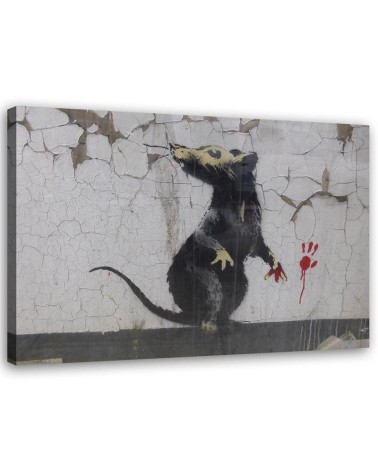 Canvas prints for teenager for room - Banksy Rat street art | FEEBY