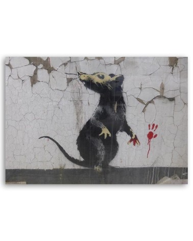 Bild auf Leinwand - Banksy Rattentatze | Feeby