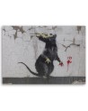 Obraz dla nastolatka do pokoju - Banksy Szczur street art