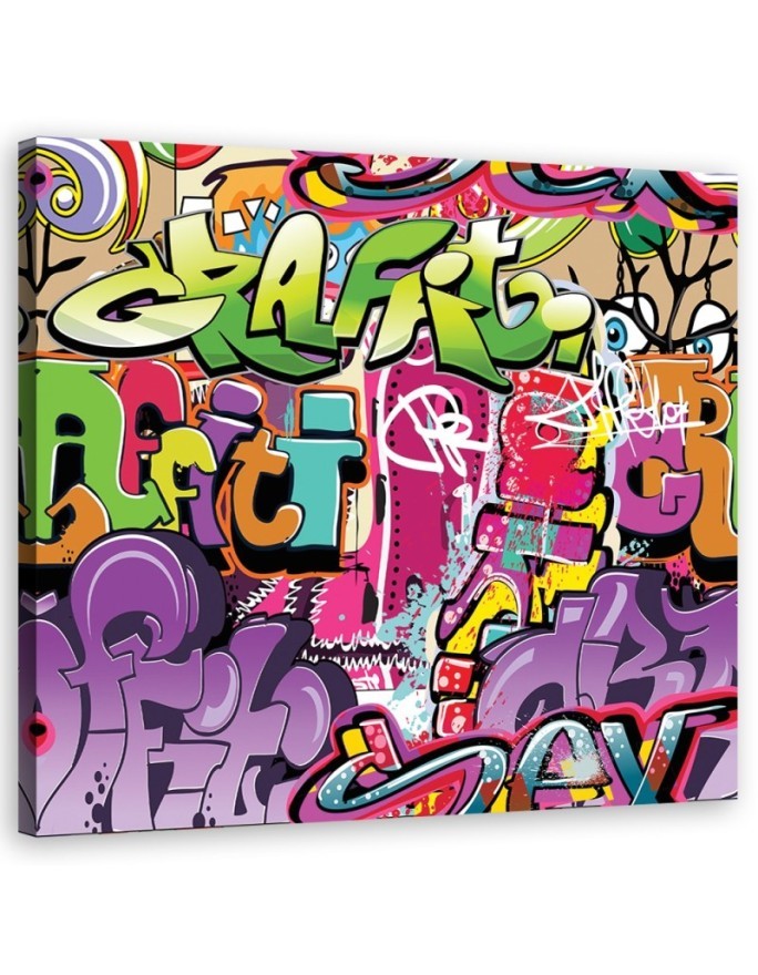 Obraz nowoczesny dla chłopca - Graffiti abstrakcja kolorowa