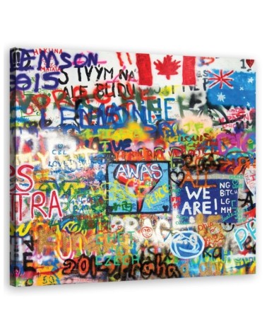 Teenage wall art painting - Graffiti abstraction colourful | FEEBY
