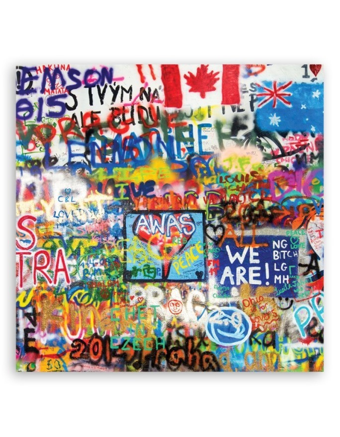 Obraz młodzieżowy - Graffiti abstrakcja kolorowa