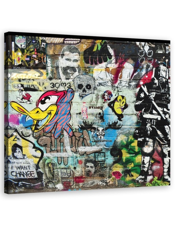 Wandbild für Wohnzimmer - Abstrakt-Farben | Feeby